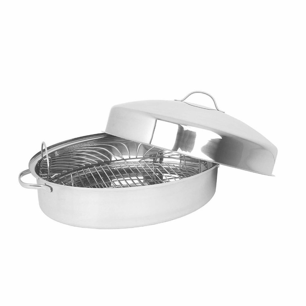 Oneida Stainless Steel 18-Inch x 12-Inch Oval Dome